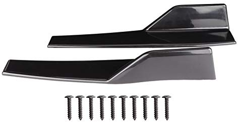 Pair Glossy Black Universal Side Skirt Rocker Wing Diffuser Car Body Kit 17.7x3.3in