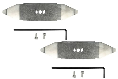 vhbw 2x Lames compatible avec Robomow RT300 | PRD9001YR, PRD9001YW, PRD9001YG tondeuse - Lames de rechange, argenté, acier inoxydable