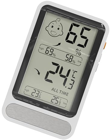 Indoor Temperature Humidity Gauge Monitor With Large Display And Strong Magnets Design Memory Function And Backlight Digital Hygrometer Thermometers Indoor
