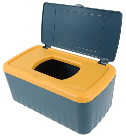 BAZEITFLOW Feuchttuchspender aus Kunststoff mit Deckel Schützt Tücher vor Staub für Bad und Arbeitsbereich Schlichtes Design für Zuhause