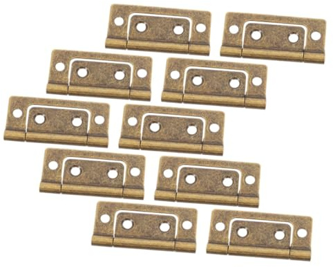 DOITOOL 10pezzi Cerniere Mortasa Per Mobili Da Cucina Porte Di Mobili e Progetti Fai Da Te Realizzate in Ferro Ispessito Trattamento Superficiale in Rame Antico Per Aree Ristrette o Instal