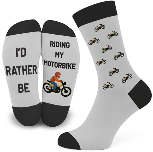 SC Products I'd Rather Be Riding My Motorbike Socks | Size 6-12 Cotton Novelty Socks Motorbike Gifts for Men | Motorcycle Accessories Biker Gifts for Men | Mens Stocking Fillers Fathers Day Presents