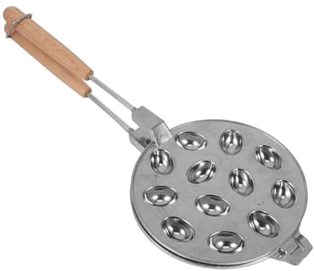 CLISPEED Stampo per Biscotti a Forma di Noce in Lega di Alluminio Teglia da Forno da 12 Fori Finitura Antiaderente Utensile Multifunzionale per Pasta Sfoglia e Dolci al Cioccolato per