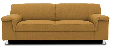 DOMO Collection Jamie Sofa 2er Couch, Garnitur 2 Sitzer, gelb, 190 x 80 x 72 cm