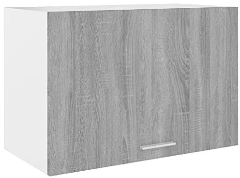 vidaXL Armario Colgante Estantería Flotante Organizador Almacenamiento Mueble de Cocina Decoración Madera Contrachapada Gris Sonoma 60x31x40 cm