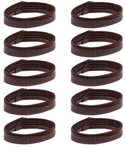 OTOTEC 10 Piezas Correa De Reloj Bucle De Reemplazo Correa De Reloj Anillos De Sujeción Correa De Cuero Anillos De Fijación Soporte De Correa De Reloj Accesorios De Reloj Marrón 22 Mm