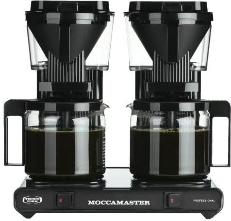 Moccamaster KBG744 Filter Kaffee Maschine Glas, 2 x 1.25 Liter, 59367, Schwarz