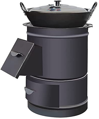 MNSSRN Smokeless Firewood Stove, Mobile Large Cooking Platform, Outdoor Wood Stove, Camping Tent, Firewood Picnic, Winter Cooking Stove,52CM