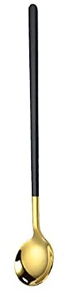 Dinner Spoons Long Handle Coffee Mixing Spoon Round Head Ice Cream Dessert Teaspoon Tableware Kitchen Dinnerware Utensil Tablespoons (Size : 2)