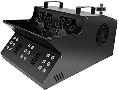 CPARTS Bühnenblasenmaschine, automatisches Blasengebläse, LED, zweirädrige Rauchblase, integrierte Rauchblasenmaschine, Bühnenauftritt, Hochzeitsatmosphäre, Blasenherstellungsmaschine ()