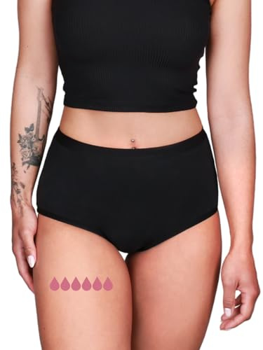 Comfort Ultra Bamboo, Periodenunterschwäche Damen, Menstruationsslips | Ersetzt bis zu 6 Tamponwechsel, sehr starke Tage und Nacht, Bio-Baumwolle, PFAS-frei, biozidfrei, vegan, Periodenunterwäsche