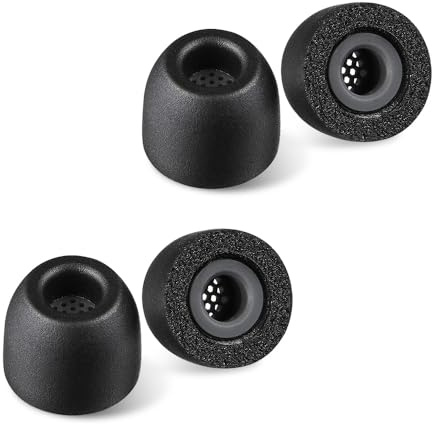 AZLA Foamax Standard (S), gommini per auricolari in schiuma, in memory foam, per cuffie wireless, con cancellazione del rumore, compatibili con Sony, Beats, Samsung, Skullcandy, JLab