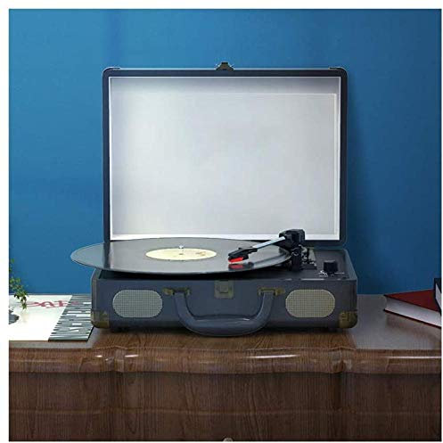 Lecteur Vinyle Vintage, Platine Vinyle Portable à Trois Vitesses USB Bluetooth 18/20/30 cm Lecteur Disque Vinyle avec Haut-parleurs stéréo intégrés Casque Gramophone