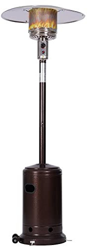 Chauffage extérieur de terrasse - Chauffage extérieur à gaz - Chauffage électrique portable de 223,5 cm de haut de gamme - Chauffage vertical de terrasse avec arrêt automatique et système d'allumage