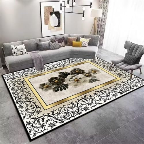 RUGMRZ Wohnen Deko Teppich Abstraktes, Modisches Wohnzimmer Mit Niedrigem Samtbezug, Waschbar Und Schmutzabweisend Korridor Teppich Mehrfarbig Home Deko Schlafzimmer Möbel Wohnen Deko Teppich Balkonl