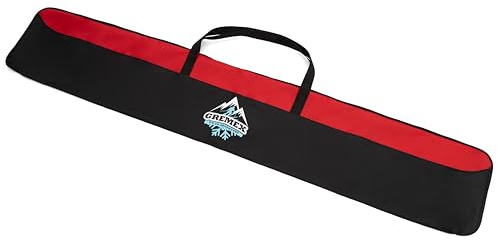 GREMEX Skitasche - Skisack für 1 Paar Ski - wasserdichte Skitasche - Robuster Leichte Ski Tasche - Ergonomisch Skisack - Skisack Alpinski - Kompakte Skisack Skitasche Alpin - Ski Zubehör