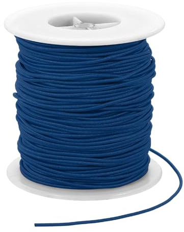 PATIKIL Cordón Elástico 70 m, 2 mm de Cuerda Elástica para Pulseras para Hacer Joyas, Collares, Abalorios y Manualidades DIY, Azul Oscuro