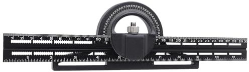Righello Angolare Combinato, Goniometro in Lega di Alluminio, Misuratore Angolare Universale, Lavorazione del Legno, Scala Metrica e Imperiale, Righello Angolare Orizzontale