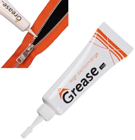 Zip Care,Zipper Lubricant,Snap and Zipper Lubricant,Snap Lube Stick Tube,Lubrificante Per Cerniere,Lubrificante per Cerniere Lampo e Bottoni Automatici,Zip Cera (Bianco, 10g)