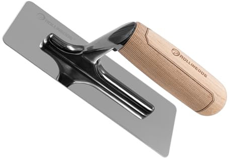 ROLLINGDOG 200mm x 75mm Plastering Trowel - Venetian Trowel Plastering Tools with Beech-Handle Stainless Steel 7.87x2.95