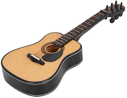 Mini Chitarra, Decorazione per Mini Basso in Legno con e Supporto per la Decorazione della Camera da Letto