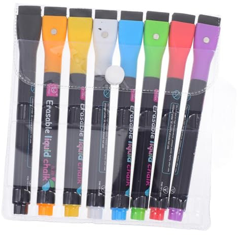 NUOBESTY Magnetische Trockenlöschmarker Mit Radierkappe Fluoreszierende Markierungsstifte Für Whiteboards Geruchsarm Feine Spitze Vielseitig Einsetzbar Ideal Für Schüler Und Lehrer