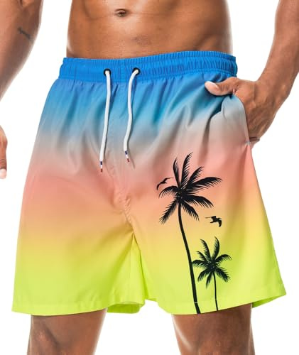 Danfiki Baddräkt för män, simbassäng, snabbtorkande, surfing, sommar, hawaiiansk strandshorts med ficka