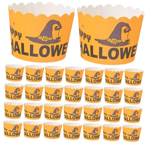 Ipetboom 100 Pezzi Coppette per Muffin Halloween Pirottini Tema per Cupcake Dolci e Dessert Facili da Usare Feste e Celebrazioni