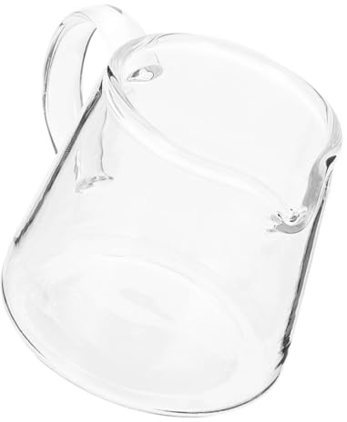 CONGARTENO Pitcher De Vidrio para Leche Jarra Pequeña Multiusos para Café Creamer Cup Resistente Fácil De Limpiar para Hogar y Cafeterías
