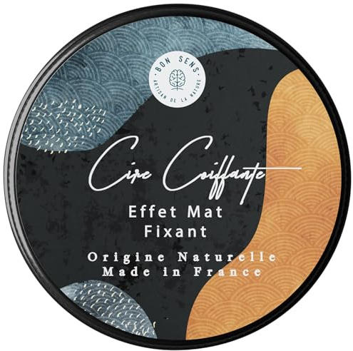 Natural Hair Wax for Men, >95% Natural - Matte Finish, Strong Hold - Styling Clay for Hair and Beard - 50ml