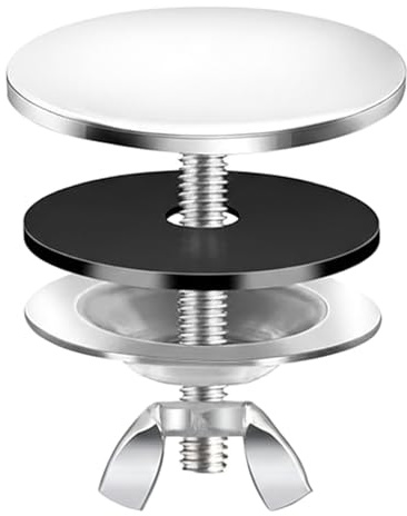VNIDJGB Sink Hole Cover,1.9in Stainless Steel Tap Hole Stopper,Durable Rustproof Sinks Accessory,Stopper Blanking Cap Sink Holes Cover Accessory,for Washbasin Clean,Kitchen,Bathroom(Silver)
