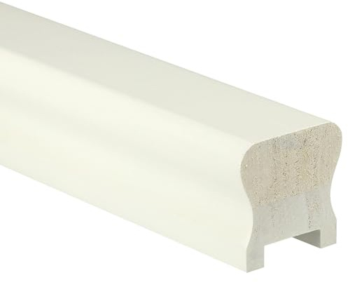 Jackson Woodturners White Primed HR Handrail with 32mm Groove & Infill – Stair Handrail, 59x59mm, 1800–4200mm (1800mm)