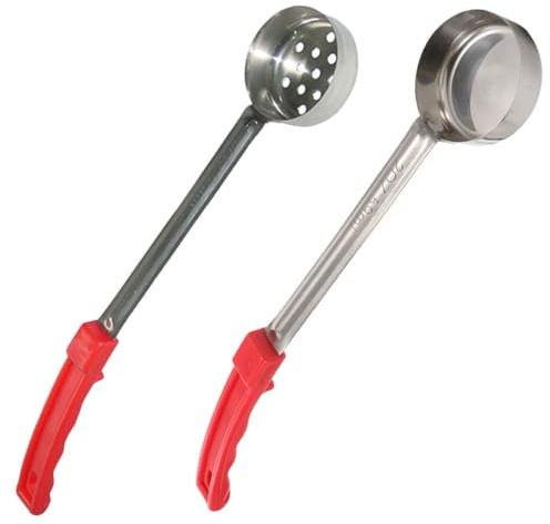 NESTINGHO Cuchara para Pizza y Salsa de Cocina 2 Piezas Acero Inoxidable Mango Colgante para Controlar Porciones y Uso en Cocina Doméstica
