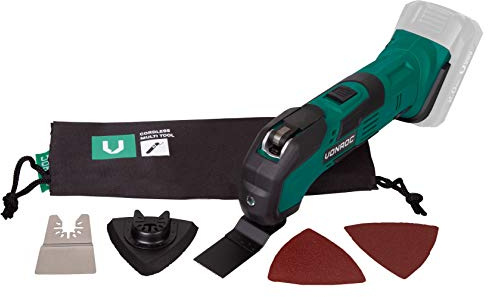 VONROC Utensile multifunzione, strumento oscillante a batteria VPower 20V (senza batteria nè caricatore). Include accessori e borsa