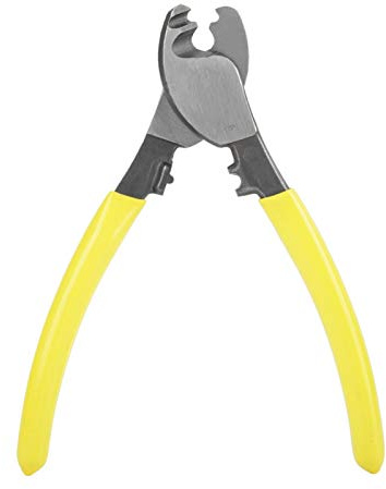 Cable Wire Cutters, Heavy Duty High Hardness Wire Cable Hand Cutting Tools with Anti-Slip Handle, Ideal for Clean Copper Wire Cable Cutting and Stripping, DIY Crafts(Yellow)