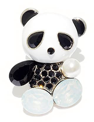 C H SZ CC Panda Brosche for Frauen, weibliche einfache Broschen Pin Dekoration kreative Wilde Nette Cardigan-Tuch-Schnalle