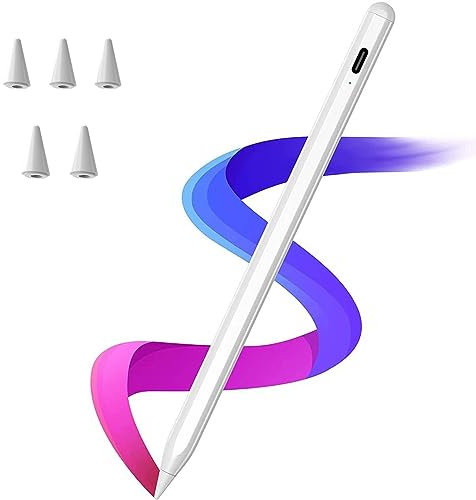 Lápiz para iPad, Stylus Pen Apple 2018-2025, Detección de Inclinación, Rechazo de Palma para iPad 11 A16/10/9/8/7/6 Gen, iPad Pro 11/12.9/13, Mini 6/5, Air 3/4/5/M2/M3