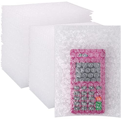 Lot de 100 pochettes à bulles 13 x 18 cm - Sacs d'emballage à bulles à double paroi - Sacs épais en mousse antichoc pour déménagement, expédition et rangement