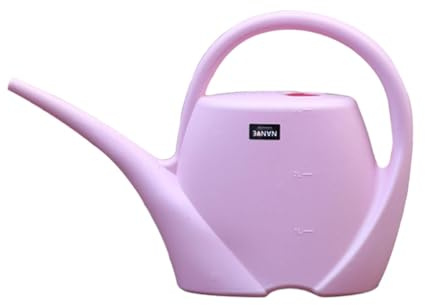 Folpus Blumengießkanne mit langem Ausguss, 3L Mehrweg-Gießkanne, Praktische Gießkanne für die Bewässerung von Pflanzen im Freien, Rosa