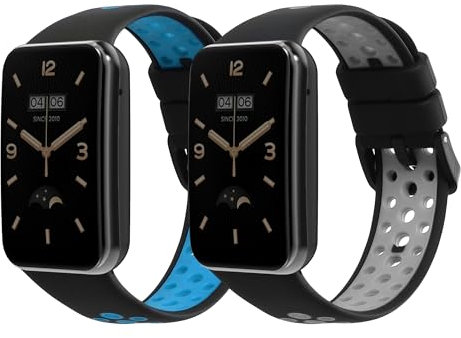 kwmobile Bracelet compatible avec Xiaomi Mi Band 7 Pro bracelet - 2x bracelet de rechange en silicone pour fitness tracker