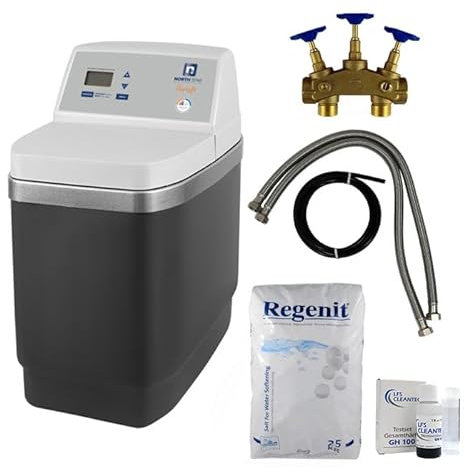 Sistema de ablandamiento de agua North Star con kit de conexión compatible con DVGW