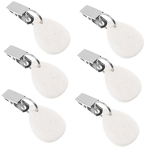 DECHOUS Clip per Tovaglie Pesi in Marmo e Acciaio, Set da 6 Fermagli per Tovaglie da Tavolo da Esterno e Giardino, Clip per Copertura Tavolo da Picnic, Resistente al Vento per Feste e Uso Domestico
