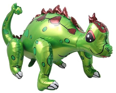 ZOSIGN Dino Luftballons Stehend, 4D-Design, Aluminiumfolie, Grün, 1 Stück, 73 x 36 cm, für Kinder, Familien mit jungen Kindern, Unisex, Allgemeine Feier, Dinosaurier, BALLOON