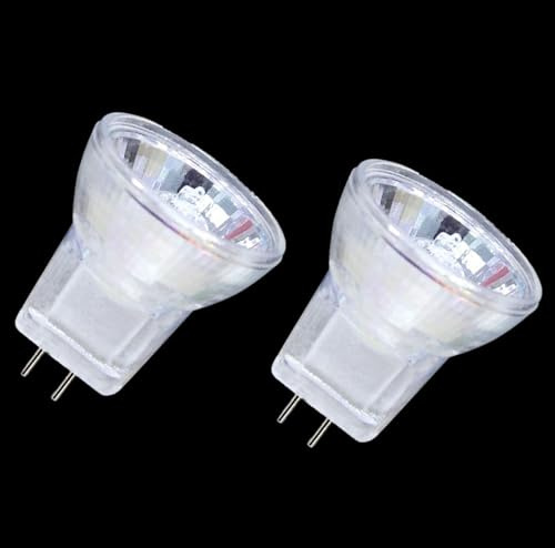UGEFKMQ 2PC Mini Halogen Strahler Mr8 12V 5W 10W 20W 35W GU4 Halogen Spot Lampen Dimmbar Warmweiß 5W