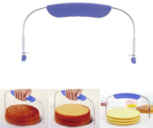 couduan 1 Pcs Cake Cutter,Cake Leveller,Cake Cutter Leveller,Cake Leveller Cutter,Professional Stainless Steel Wires and Handle Cake Leveller Slicer Cake Cutter for Kitchen Accessories Baking Tools