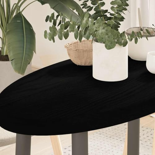 Xichuzi Tablero de Mesa Ovalado Madera Maciza de Roble 80x40x4 cm, Tableros para Escritorios, Tableros para Mesas De Comedor - 4009057