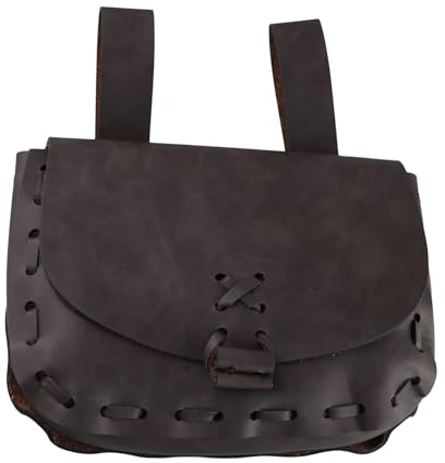 Qsvbeeqj Vintage Mittelalter Hüfttasche Hüfttasche PU Leder Mittelalter Geprägt Gürteltasche Gürtel Münztasche Vintage Tasche