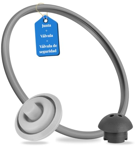 Pack completo compatible con Junta de goma olla wmf Perfect y wmf Perfect Plus Ø22cm + valvula indicadora de cocción de Ø3cm + válvula de seguridad | junta de goma olla express