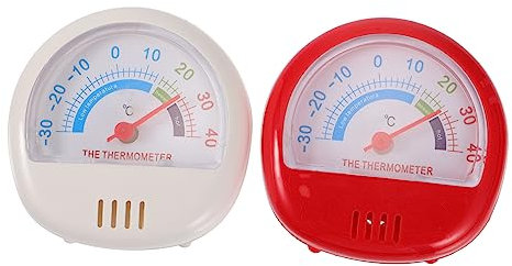 IMIKEYA Refrigerator Thermometers with Scale and Easy to Use Design 2 Pcs Plastic Temperature Measuring Tool for Fridge and Freezer Monitoring