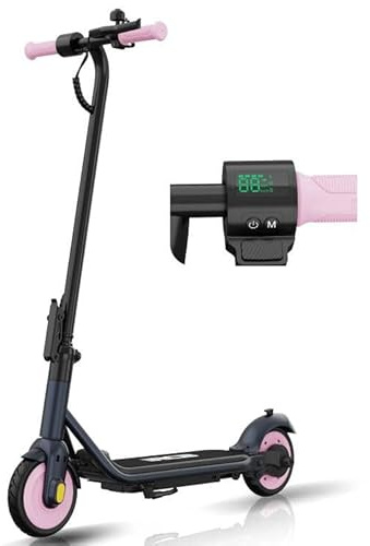 RCB R7X E-Scooter Kinder, Max Reichweite 15KM, Max Geschwindigkeit 15KM/H, 7 Vollgummireifen, Faltbarer Kinder Elektroroller, Stoßdämpfung, Geschenk für Kinder 8-12 Jahre